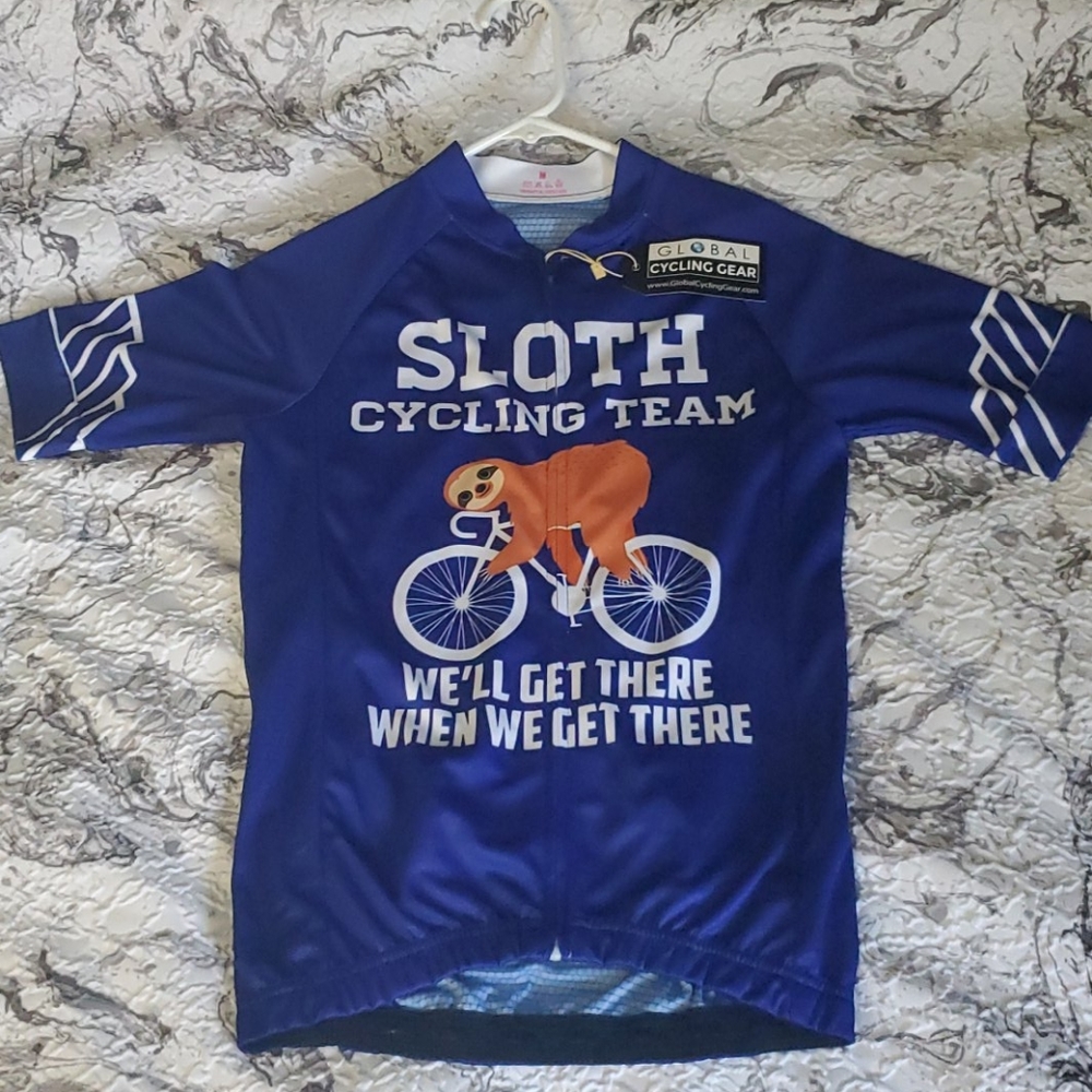 Sloth cycling jersey, medium